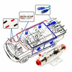 1500W Car Audio Cable Kit Amp Amplifier Install RCA Subwoofer Sub Wiring 8 Gauge
