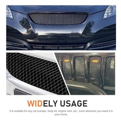 1 PC Car Grill Mesh Sheet, Aluminum Bumper Grille Insert Mesh, 39.37″×13″