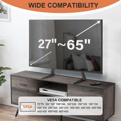 KKTONER Universal TV Stand Base TV for 27-65 Inch Flat Screen TV Metal Stand Leg