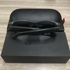 Ray-Ban Stories Wayfarer RW4002 Smart Glasses, Shiny Olive, Bluetooth
