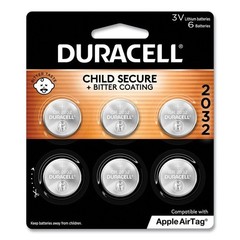 NEW Duracell 2032 3V Lithium Battery, Child Safety Features – 6 Pack