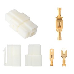 1 Set Motorcycle 3 Pin Plug Electrical Wire Connector 6.3mm Spade Terminal Kit