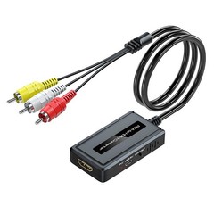 RCA to HDMI Converter Analog Composite to HDMI Adapter Compatible VCR,DVD,VHS