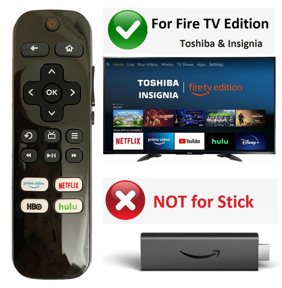 IR Remote for Insignia Fire TV NS-50DF710NA19 NS-50DF710NA21 NS-55DF710NA21