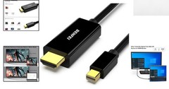 Durable Mini DP to HDMI Cable 0.9m – 24K Gold-Plated, Universal Compatibility