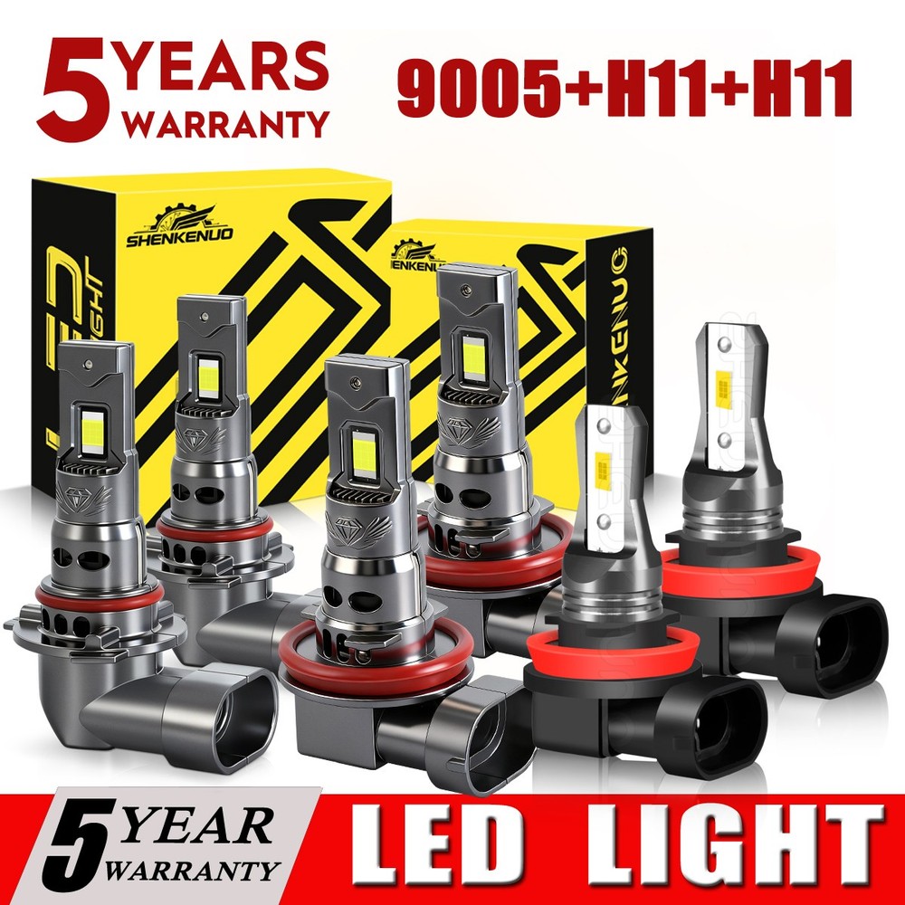 For Ford F-250 F-350 F-450 Super Duty 2023-2025 D8 LED Headlight Bulb+Fog Light