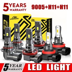 For Ford F-250 F-350 F-450 Super Duty 2023-2025 D8 LED Headlight Bulb+Fog Light