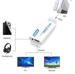Wii to HDMI Adapter 1080P Converter Audio Output for Nintendo Wii Wii U Consoles
