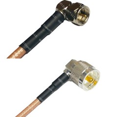 RG400 F MALE ANGLE to UHF Male Angle RF Cable FAST-SHIP LOT
