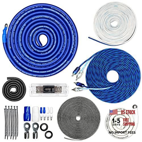 CT Sounds 1/0 Gauge OFC Complete Amp Wiring Install Kit, AMPKIT-0GA-ELITE