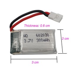 2pcs 3.7V 25C 300mAh Li Battery 602030 For DFD F182 F183 H8C SYMA X5 RC Drone