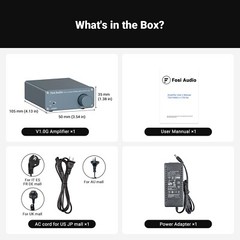 Fosi Audio V1.0G Mini Stereo Amplifier 2 Channel Class D TPA3116 50W x2 Amp