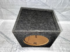 SEALED 10″ SUBWOOFER TRUCK BOX SLANTED ENCLOSURE SINGLE SUB 13X13X12 BOX