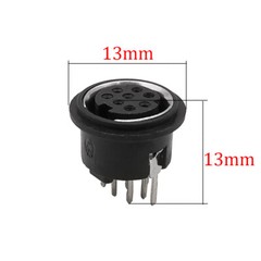 8 Pin Mini DIN Female Socket Connector 8Pin Jack Mini Terminal Adapter Diy Plug