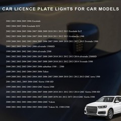 2PCS LED License Plate Light Tag Lamp Assembly 6500K White Rear Car Tag Lamp
