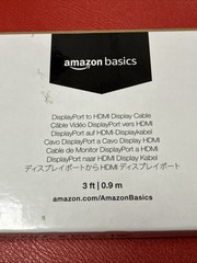 (Lot of 1) Amazon Basics DisplayPort (Source) to HDMI (Display) 3ft Cable 3 ft