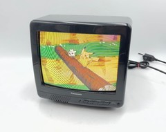 Panasonic 10″ Color CRT TV CTN-1051R Retro Gaming Tested Working Coax 1992