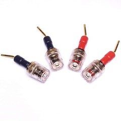 4ppk CESS-162 Pin Banana Plug to 4mm Female Banana Jack/Speaker Wire, Screw-Type