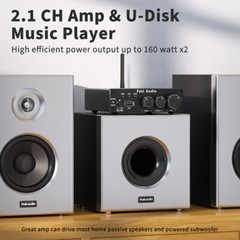 Fosi Audio BL20C Bluetooth 5.0 HiFi Audio Receiver Amplifier Integrated Amp 320W
