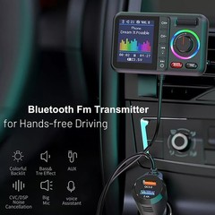 Bluetooth Car FM Transmitter MP3 Player Hands free Radio Adapter Kit USB Charger