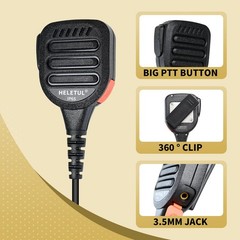 IP65 Waterproof uv-9r Speaker Mic Radio Hand Shoulder Mic for baofeng gmrs 9r…