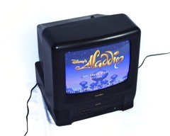 Goldstar GCV 1324M 13 CRT TV VCR Combo Retro Gaming VHS Player Tested Works Rare