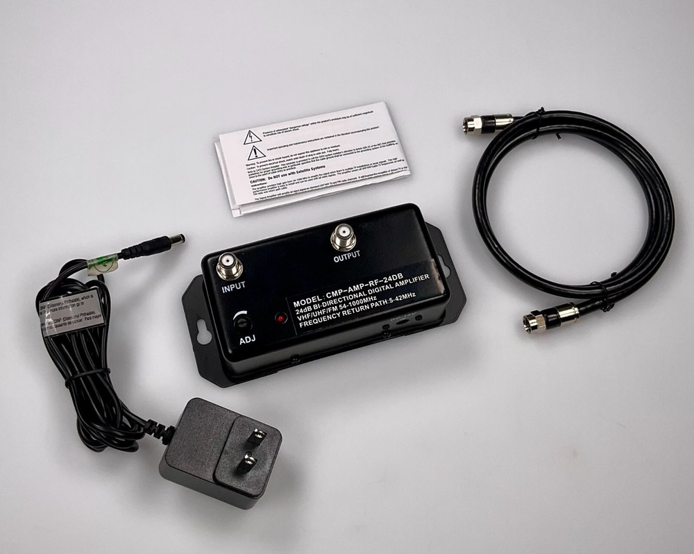 24dB TV Antenna Digital Signal Booster Amplifier for HDTV with 3ft Coax Cable