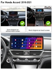 12.3”Android 10 Car Stereo Radio 4GB+64GB GPS WIFI RDS For Honda Accord 2018-22
