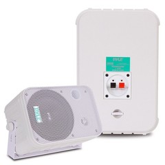 Pyle Wired 6.5″ Indoor/Outdoor Waterproof Speakers (Pair) – White PDWR50W