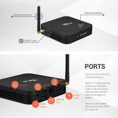 TX6 4K Android 9.0 TV Box Allwinner H6 4GB+32GB Dual Band WiFi Media Player