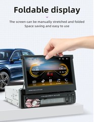 Single 1Din 7″ Touch Screen Stereo Bluetooth Radio Car Apple/Android GPS +Camera