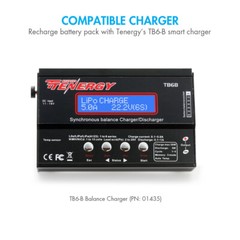 Tenergy NiMH 6V 1600mAh Flat and Hump Receiver Battery Pack With Hitec Connector