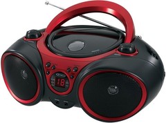 Jensen CD-490 Portable CD Player Sport Stereo – AM/FM Radio (Red/Black) [New ]