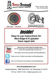 JL AUDIO 10″ 10W6v2-D4 Subwoofer Parts Foam Repair Kit FSK-10JLv2-1 (SINGLE)