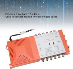 Tv Antenna Amplifier, Adjustable Gain, A112C 4G LTE Low Noise 1 Input 12 Outputs