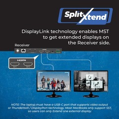 OREI USB 3.2 Extender (Dual HDMI™) – 330ft (Cat6) (USB3-EX2H330R-K)