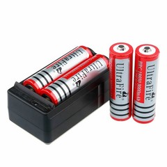 Rechargeable Battery 3.7V Button Top 3000mAh I8650 Batteries Cell for Flashlight