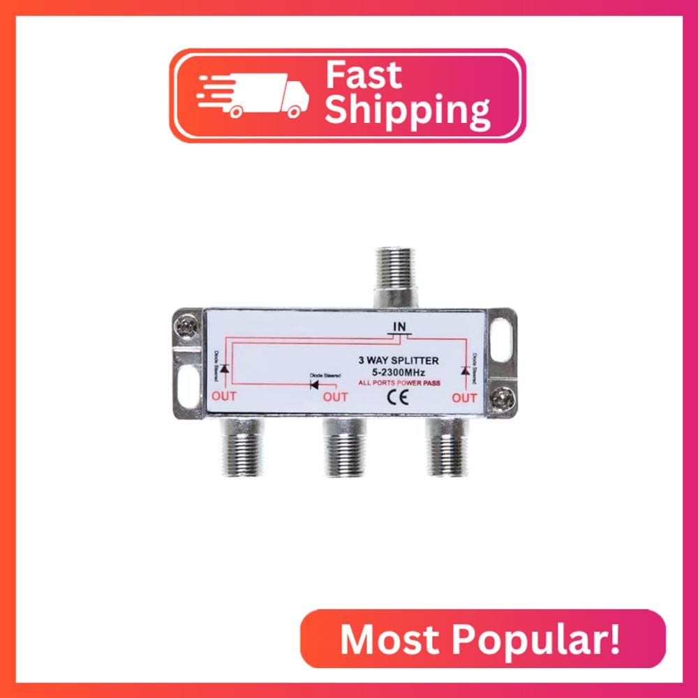 Cables Direct Online Pack of 2pc – 3 Way Bi-Directional 5-2300 MHz Indoor and Ou