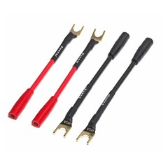 Spade Plug to Female Banana Jack Adapter Cable, 4mm Banana Jack Female to For…