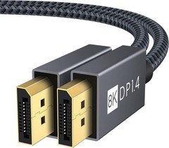 6.6ft DisplayPort 1.4 Cable – Supports 8K@60Hz, HDR & Gaming Devices