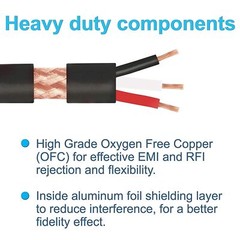 6 Feet Balanced 3.5mm 1/8 Inch TRS / Dual Unbalanced 6.5mm 1/4 TS Y Audio Cable