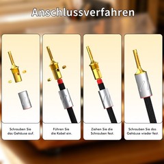 Monosaudio B801 Pure Copper Rhodium Plated Banana Plug for HiFi Loudspeaker Wire