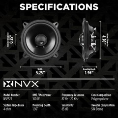 NVX N-Series Speaker Upgrade Kit for 1999-2006 GMC Sierra