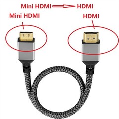 Mini HDMI To HDMI Cable High Speed Cord 3D 4K/60Hz 1080p For HDTV Camera Monitor