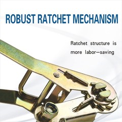 2″ x 13ft Ratchet Tie Down Straps (4-Pack), 10,000 lbs Heavy-Duty Cargo, Yellow