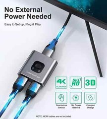 Bi Directional 4K HDMI 2.0 Cable Switcher Splitter HUB 2 in 1 out and 1 in 2 out