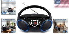 Portable CD Player W/ AM/FM Stereo Radio Blue/Black