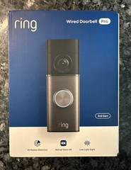 Ring Wired Doorbell Pro 3rd Gen Retinal 4K (Newest Model) NEW / FACTORY SEALED