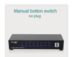 MT-VIKI 8-way RCA switcher 8 in 1 out AV Selector Box For TV Satellite