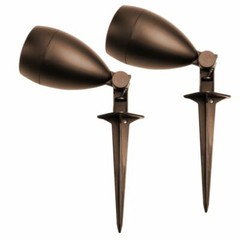 Landscape Speaker Pair 60W IP65 Outdoor Weather Resistant In Ground Stake Bronze